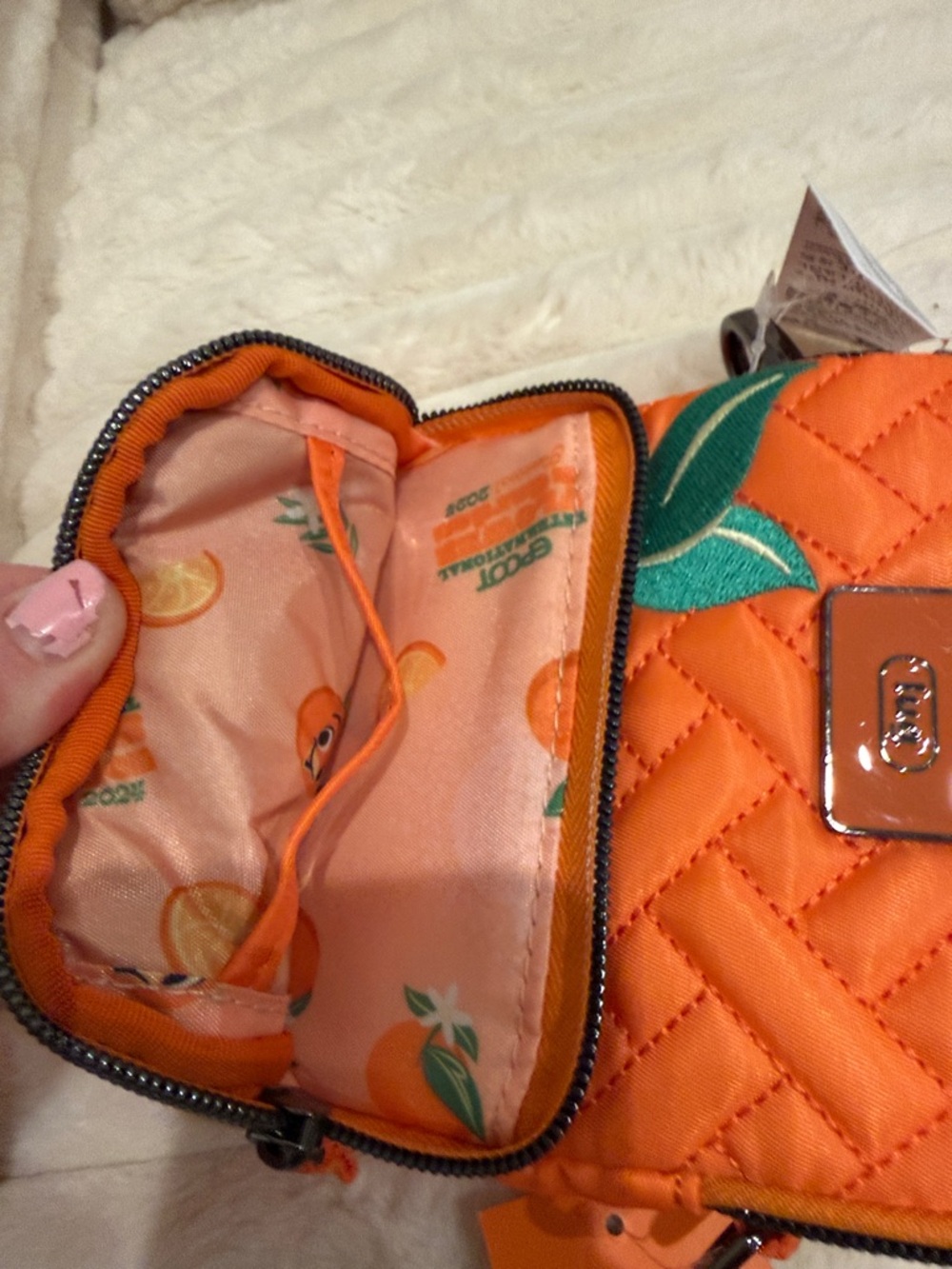 NWT Disney Parks Epcot Flower & Garden Festival Orange Bird Lug Crossbody Bag - Picture 6 of 9